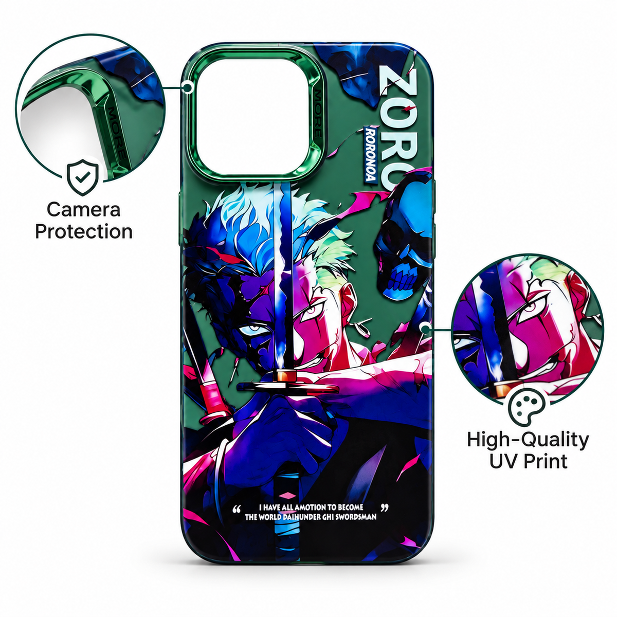 Zoro Anime Graphic Case - iPhone 14 Pro Max
