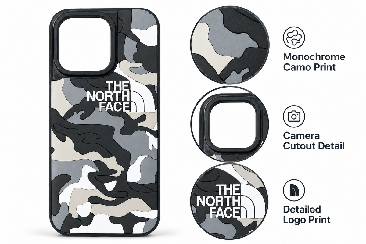 The North Face Monochrome Camo Case - iPhone 14 Pro