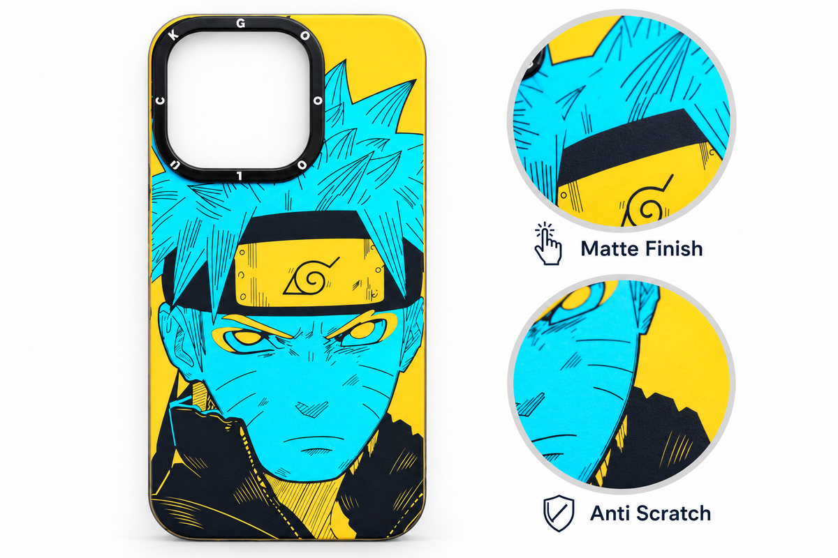Naruto Blue Yellow Anime Case - iPhone 14 Pro