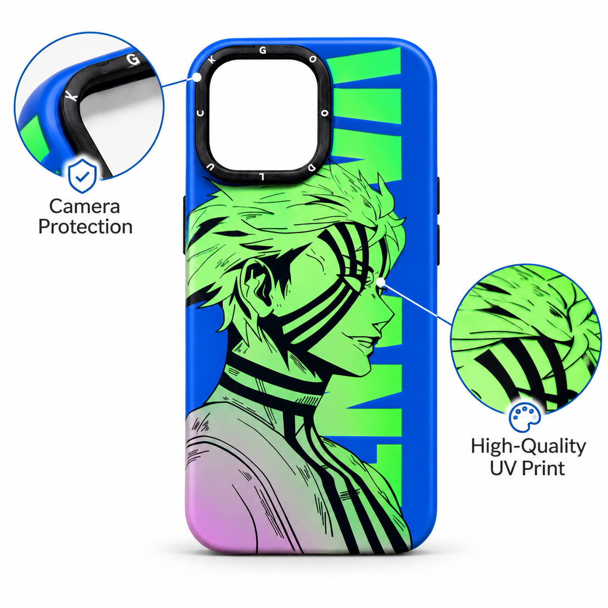 Blue Anime Graphic Case - iPhone 14 Pro Max
