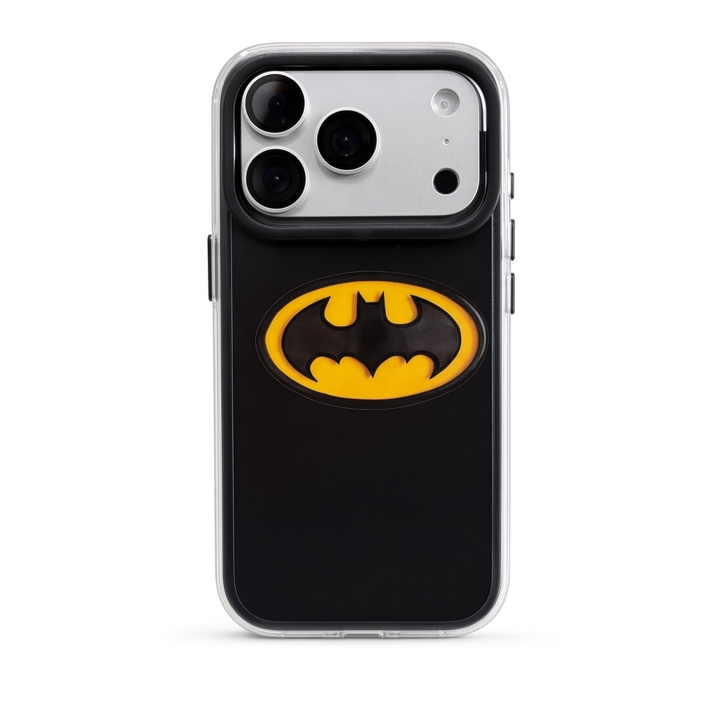 iPhone 18 Pro Max Batman logo black clear case