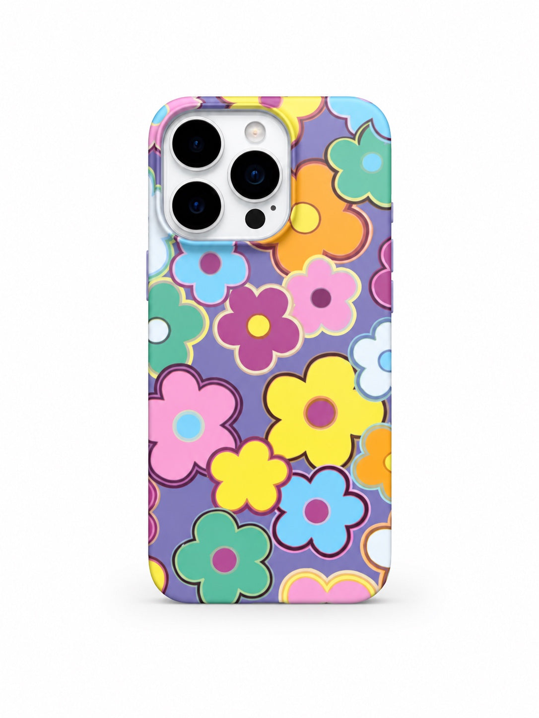 Retro Pop Floral printed ladies phone case for iPhone 16 Pro Max