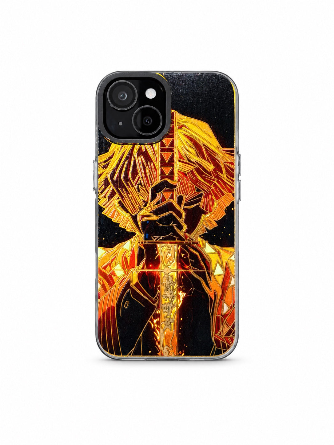 iPhone 15 golden anime sword phone case