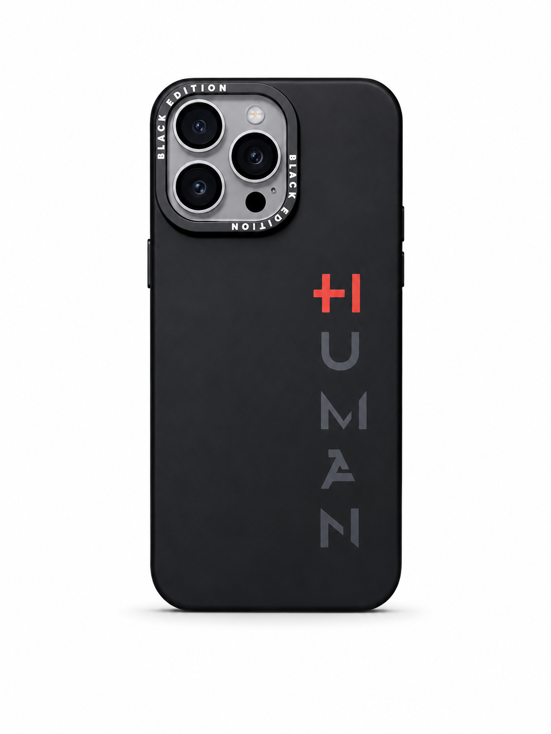 Human Typography Black Case for iPhone 15 Pro Max