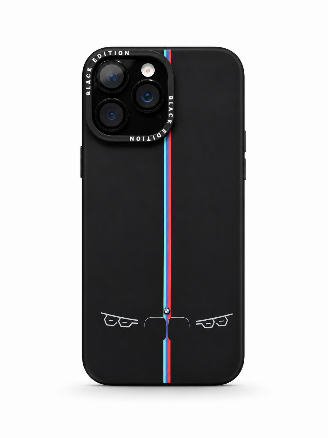 iPhone 16 Pro BMW Motorsport Stripe Black Edition Case