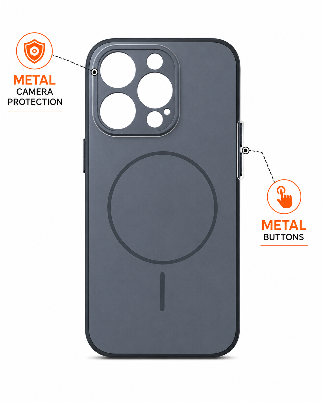 Matte MagSafe Case for iPhone 14 Pro – Soft Touch Shockproof Back Cover