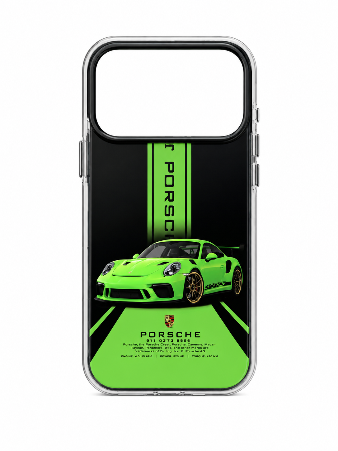 Porsche 911 GT3 RS Green Racing Case for iPhone 17 Pro Max