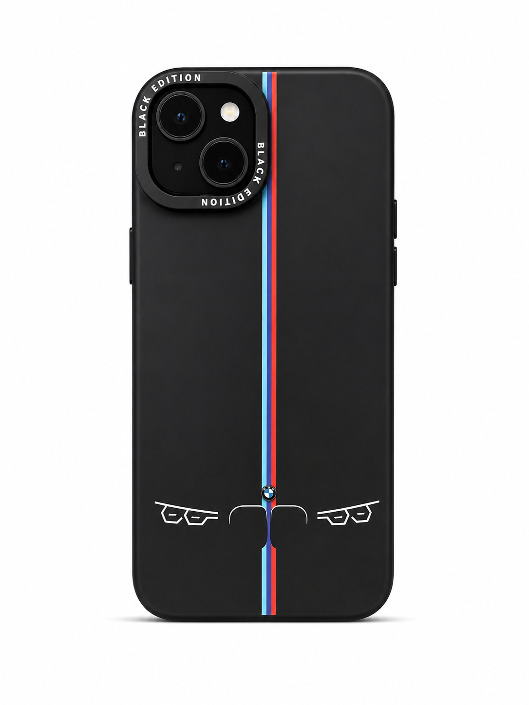 BMW M Racing Stripe Black Case for iPhone 15