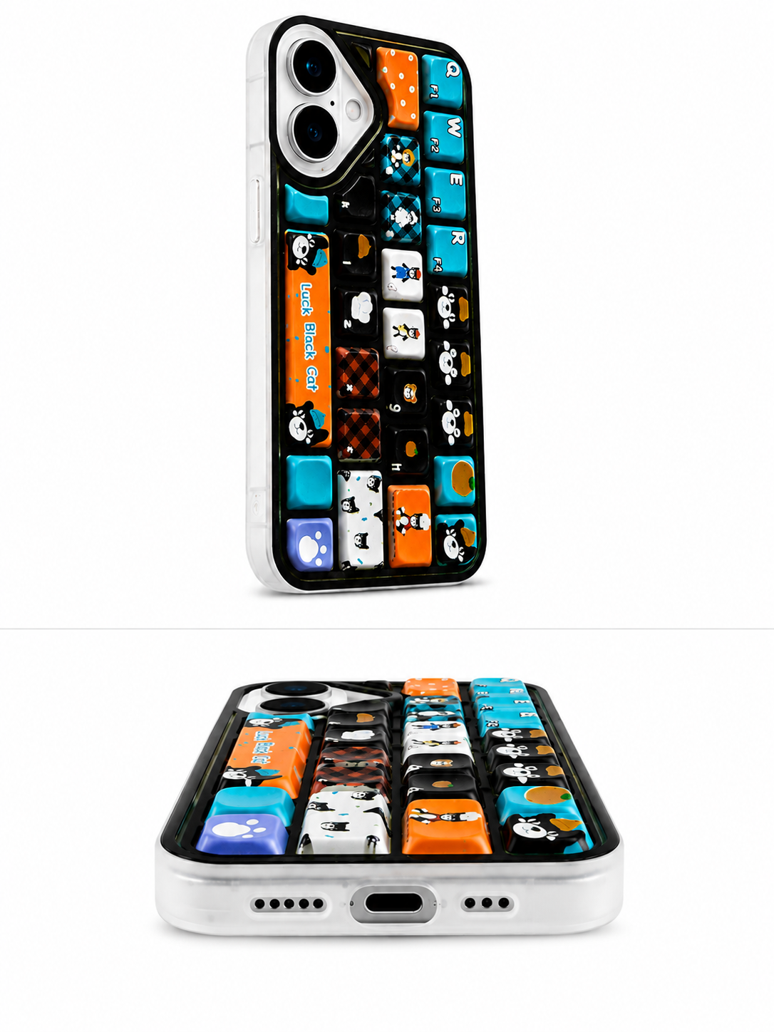 3D Keyboard Cartoon Protective Case for iphone 16