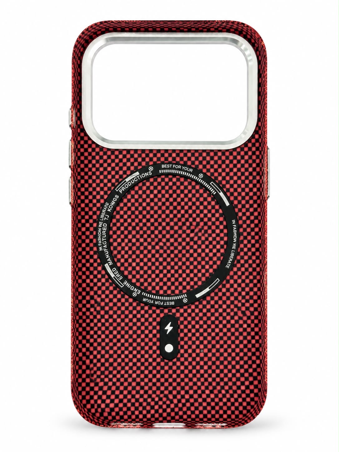 iPhone 17 Pro Carbon Fibre Red Wave Case