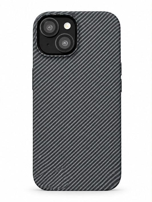 iPhone 14 Carbon Fibre Case - Grey Carbon
