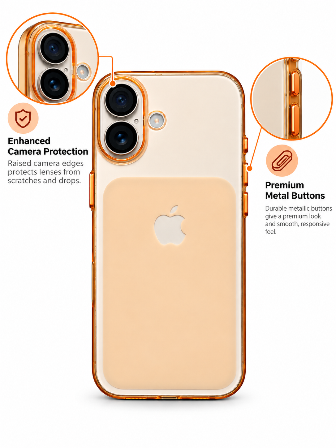 iPhone 17 Amber Transparent Protective Case