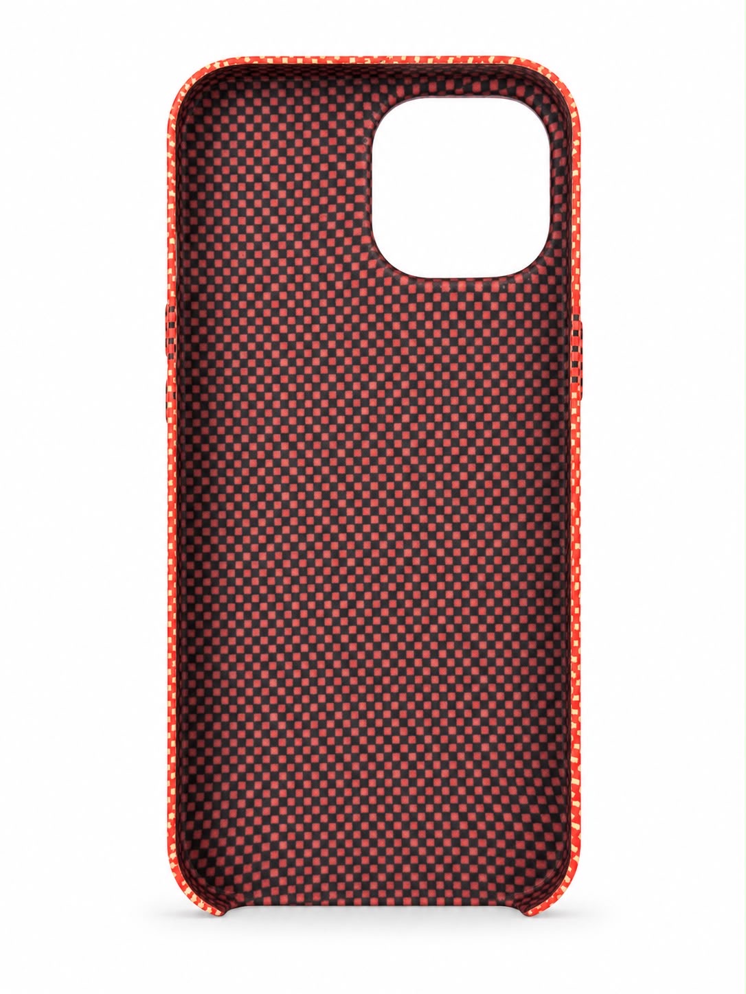 iPhone 13 Carbon Fibre Case - Red Pixel Stars