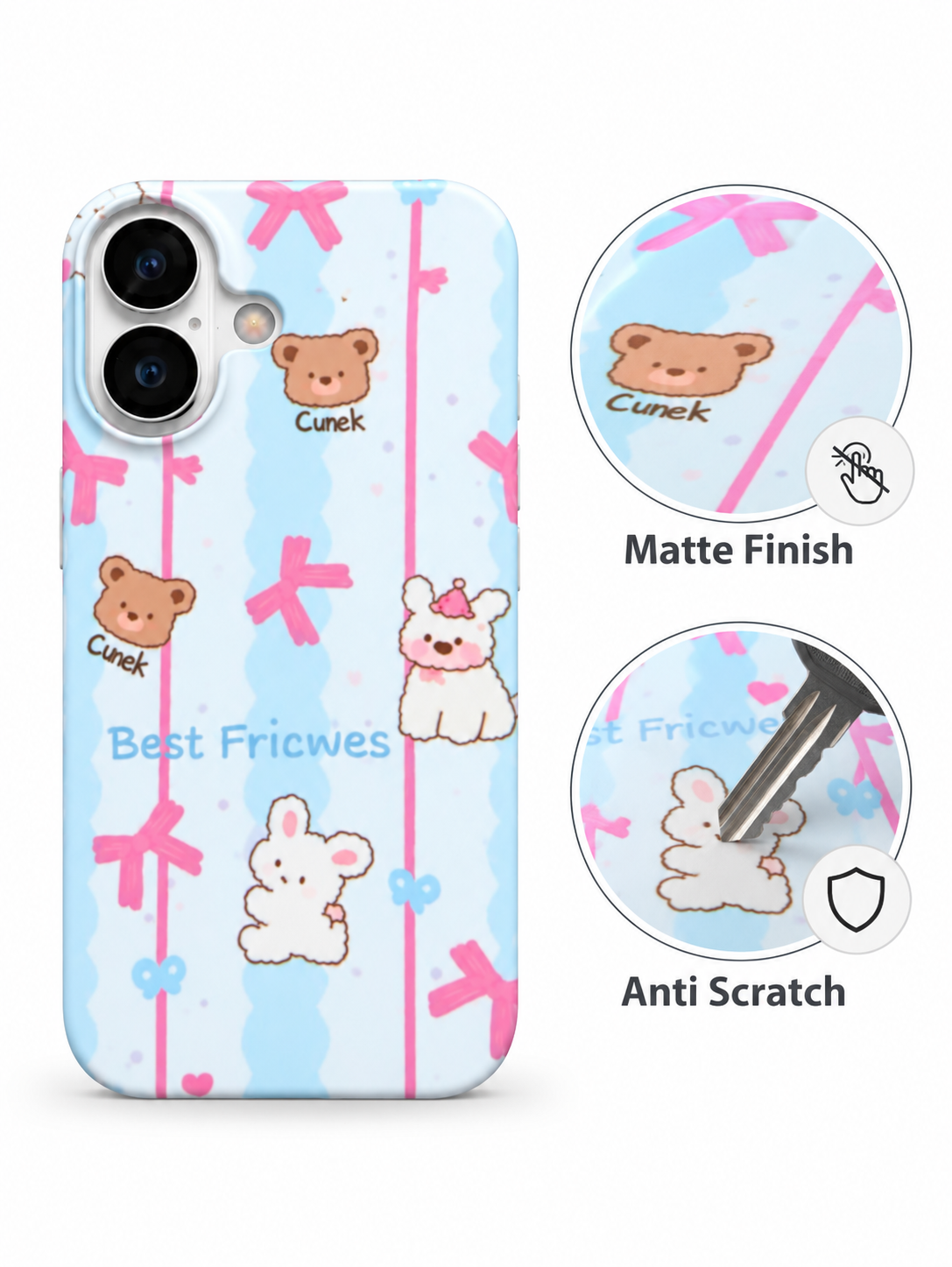 Pastel Best Friends Printed Ladies Case for iPhone 16