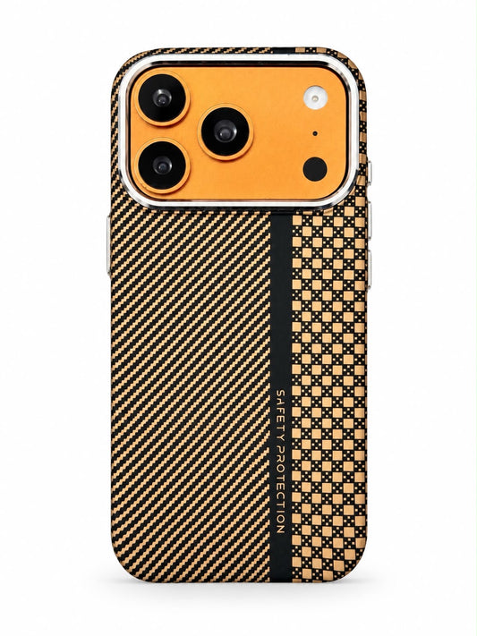 iPhone 17 Pro Carbon Fibre Teal Grid Case