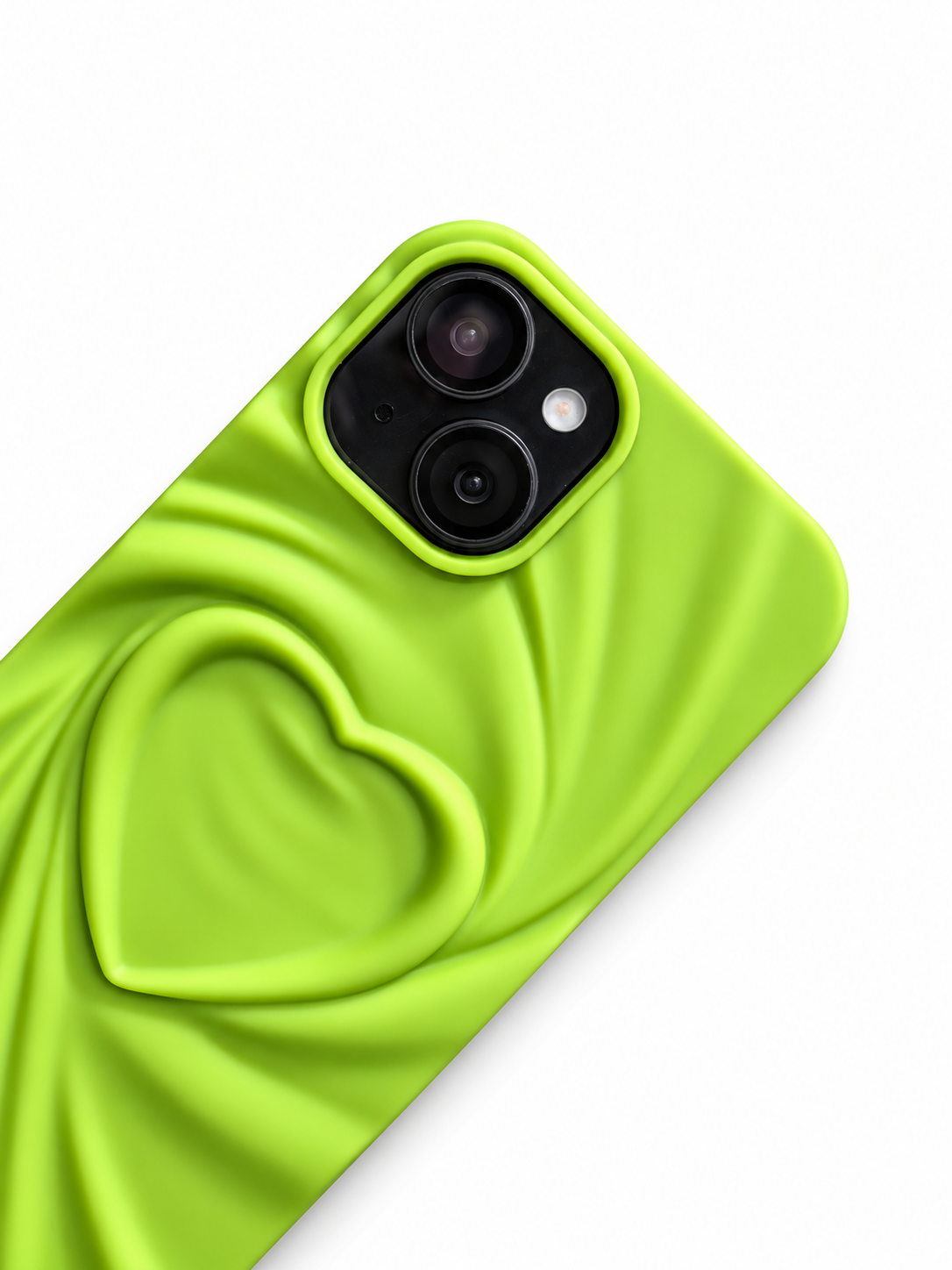 Green Heart iPhone 15 Case