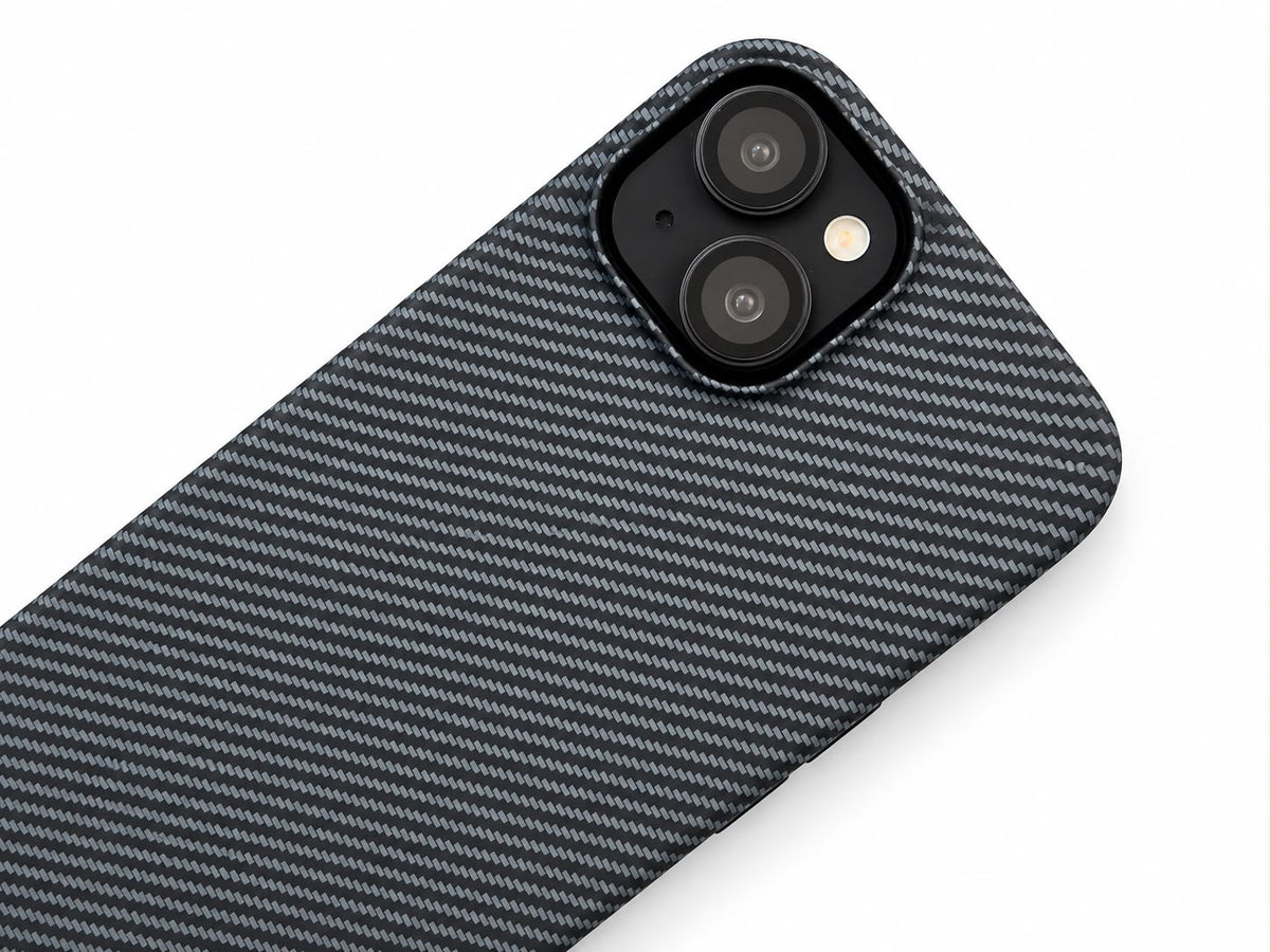 iPhone 13 Carbon Fibre Case - Grey Carbon
