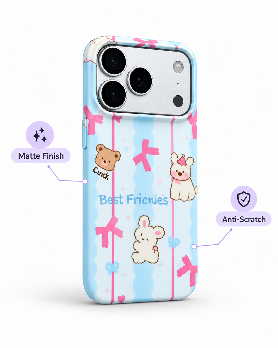 Pastel Best Friends Printed Ladies Case for iPhone 17 Pro