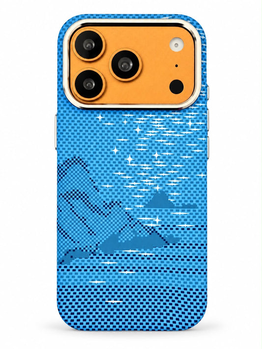 iPhone 17 Pro Carbon Fibre Blue Mountain Case
