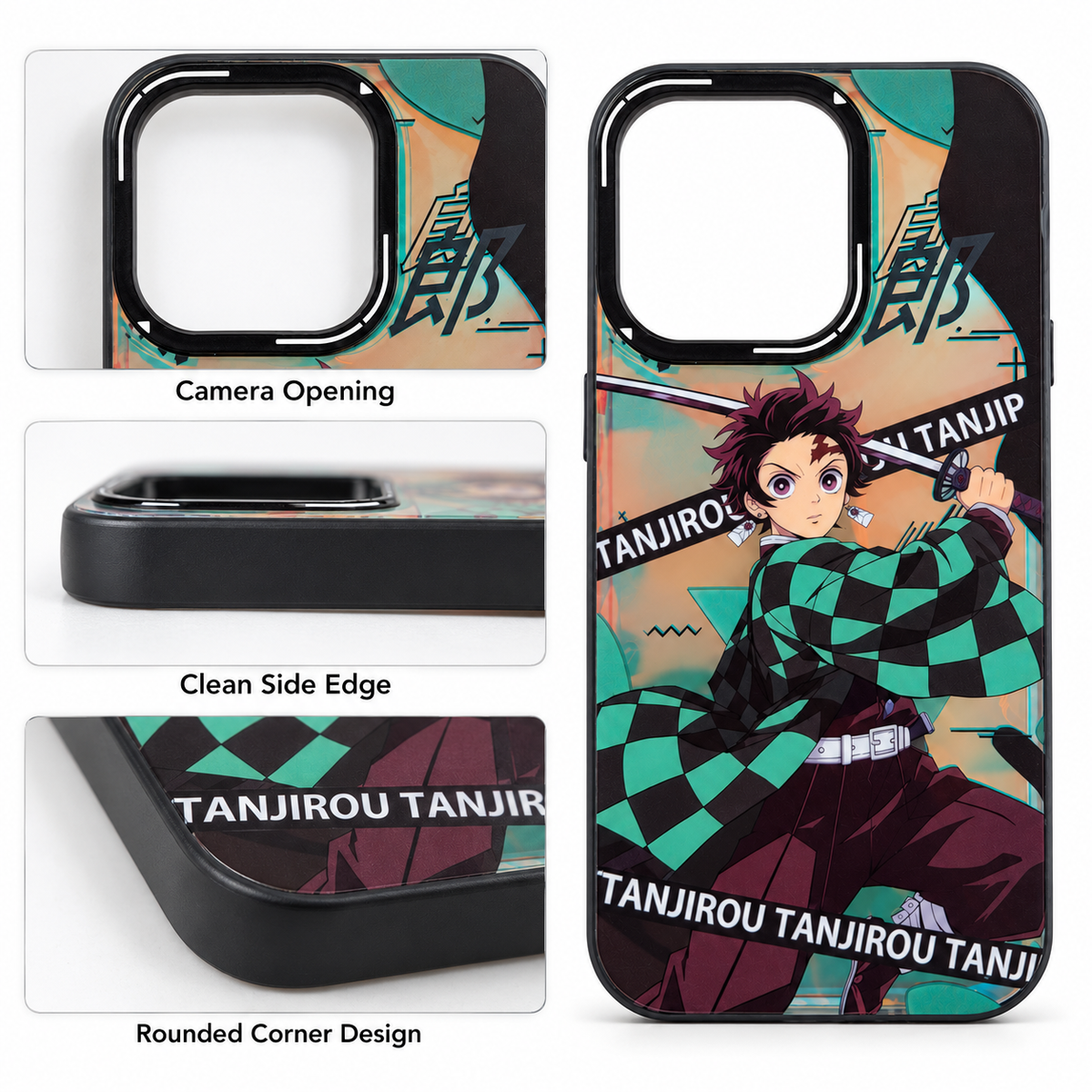 Tanjiro Green Check Anime Case - iPhone 14 Pro