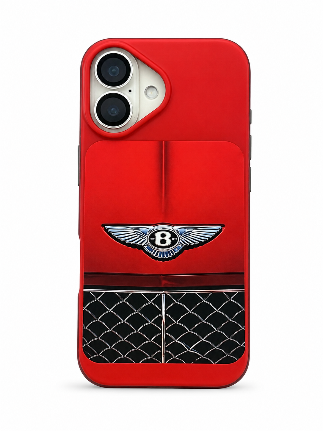 Red Bentley-Inspired iPhone 16 Case – Luxury Winged Emblem Edition