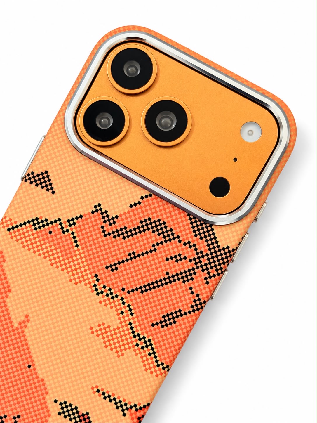 iPhone 17 Pro Carbon Fibre Orange Mountain Case