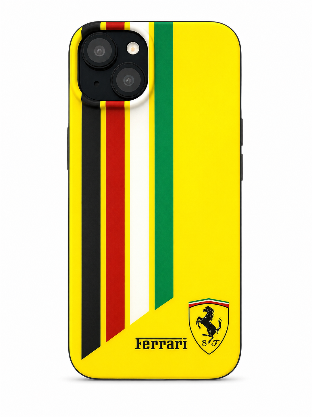 Yellow Racing Stripe iPhone 14 Case – Motorsport Edition