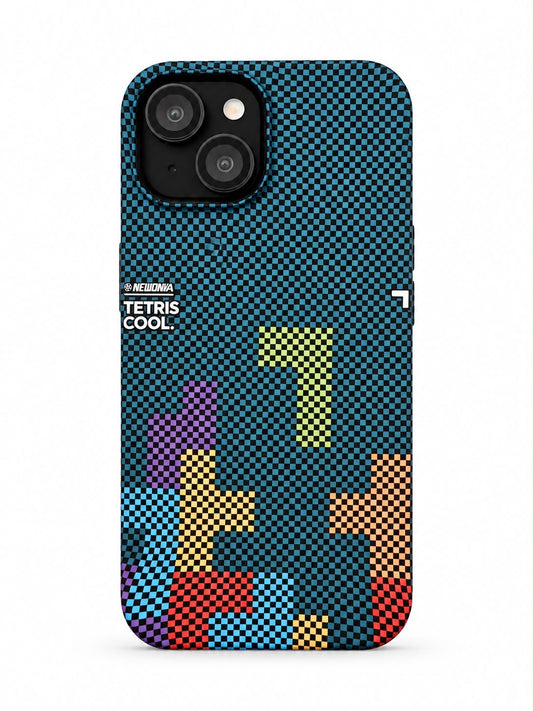 iPhone 14 Carbon Fibre Case - Tetris Cool