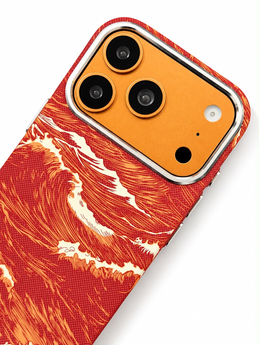 iPhone 17 Pro Carbon Fibre Red Wave Case