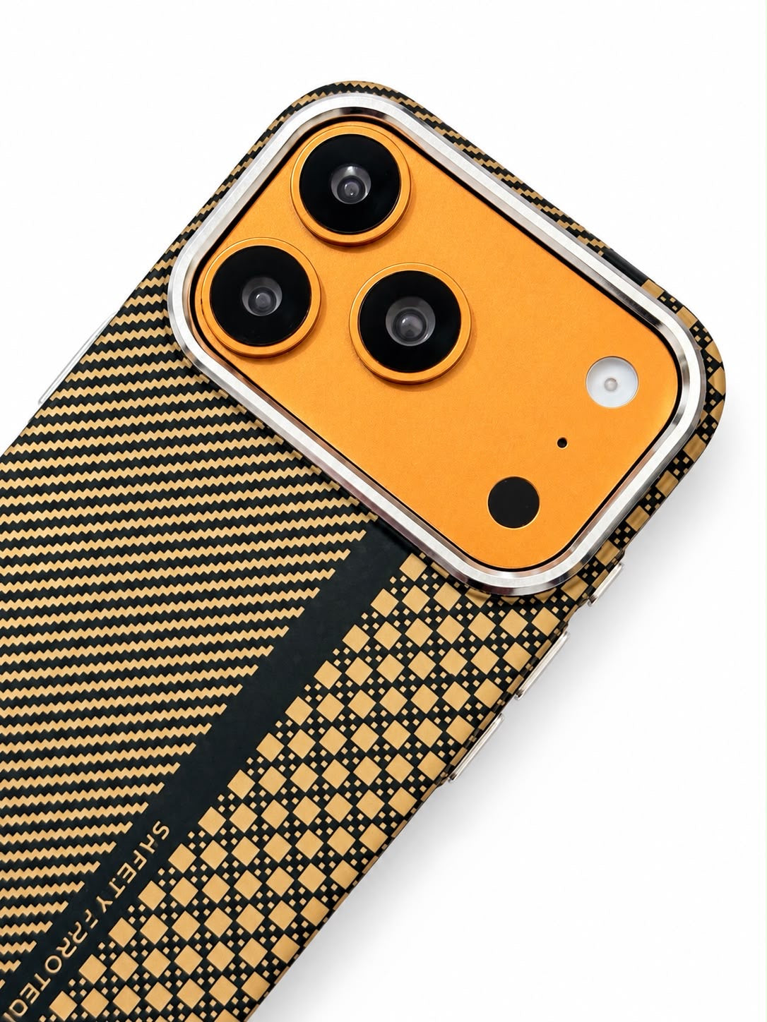 iPhone 17 Pro Carbon Fibre Teal Grid Case