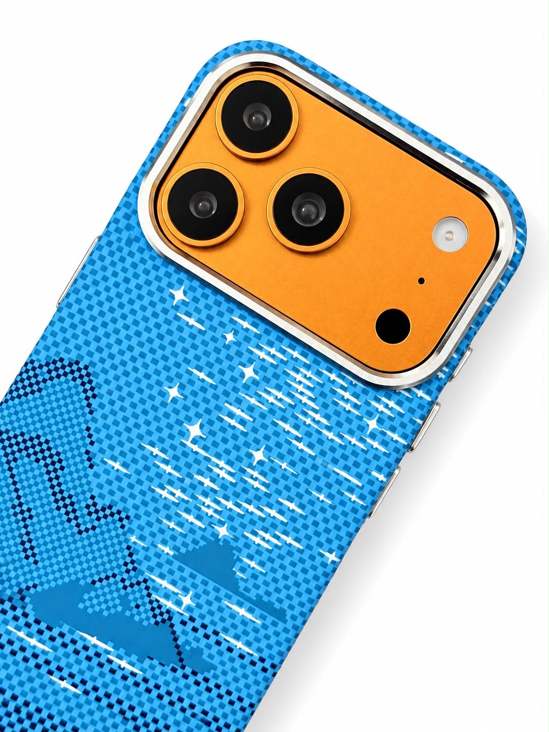 iPhone 17 Pro Carbon Fibre Blue Mountain Case