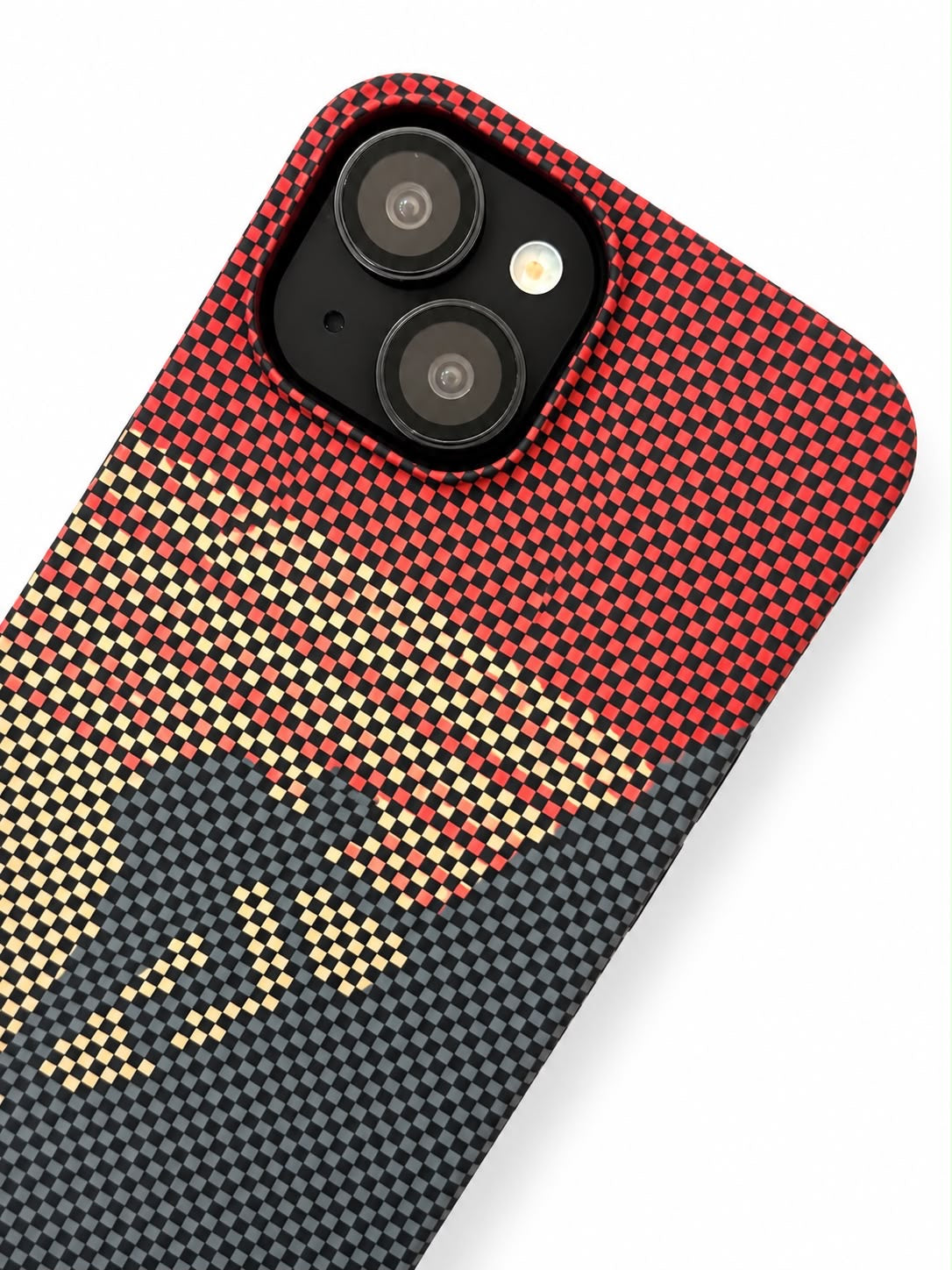 iPhone 13 Carbon Fibre Case - Red Cyclist