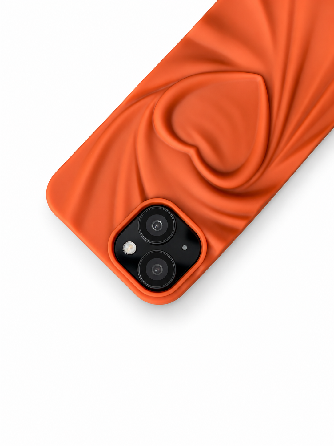 Orange Heart iPhone 15 Case
