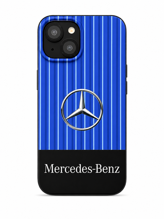 Blue & Black Mercedes-Benz Inspired iPhone 15 Case – Luxury Automotive Edition