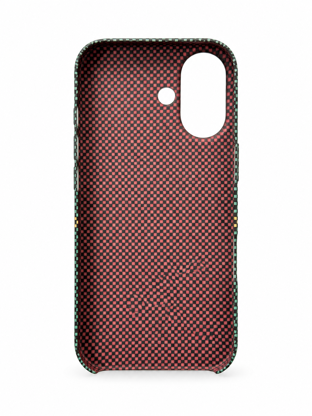 iPhone 17 Green Stripe Carbon Fiber Case