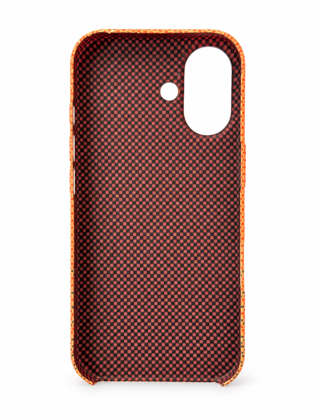 iPhone 17 Orange Stripe Carbon Fiber Case