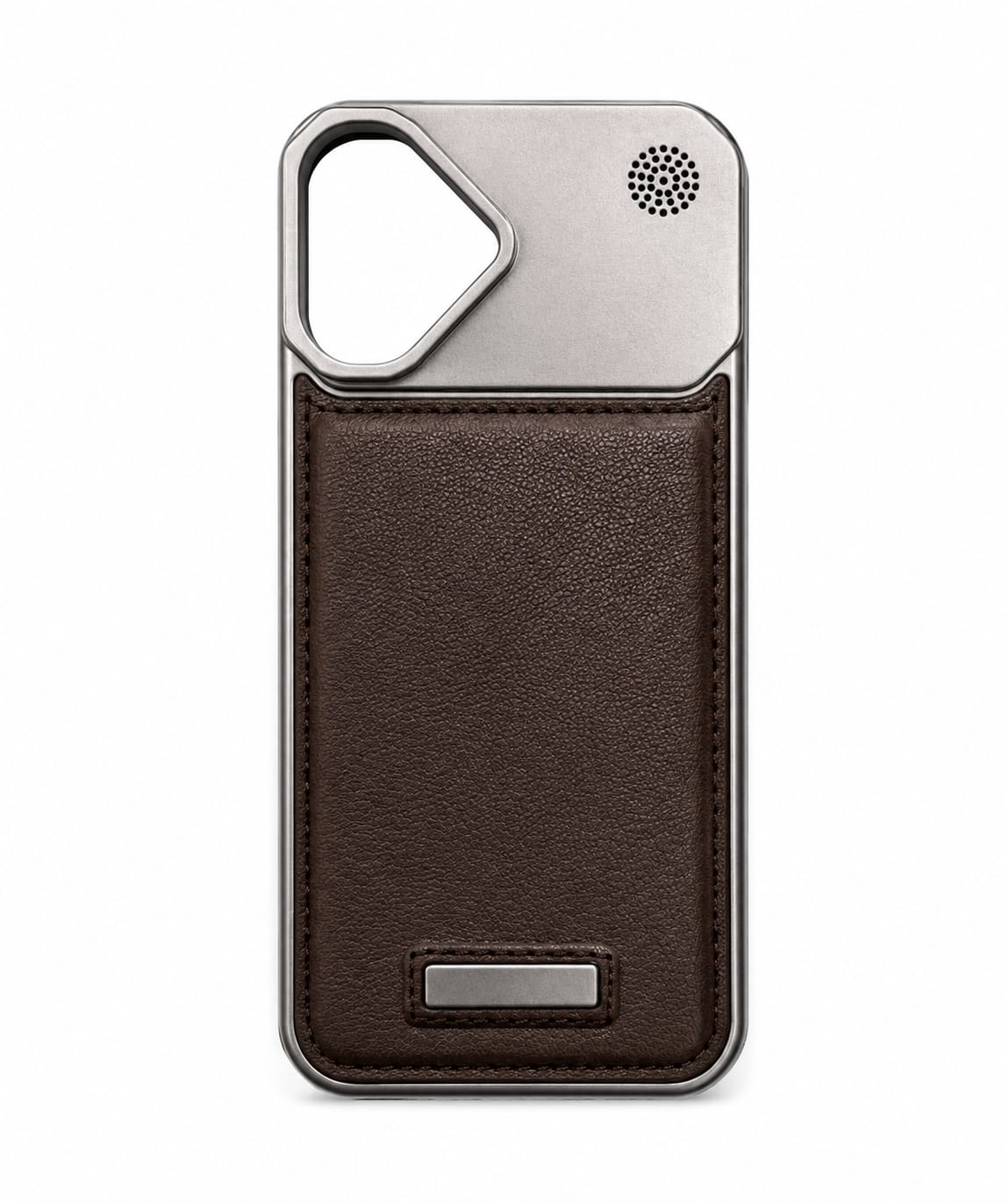 Executive Leather & Alloy Armor Phone Case for iphone 16