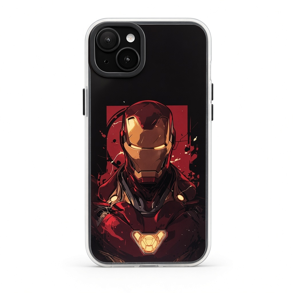 Iron Man dark portrait character phone case