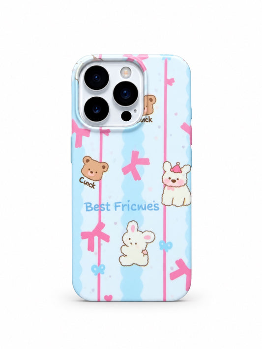 Pastel Best Friends printed ladies phone case for iPhone 16 Pro Max