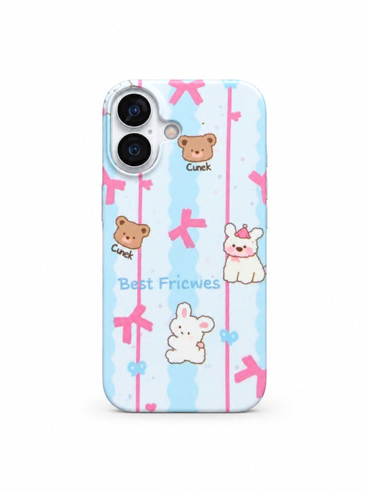 Pastel Best Friends printed ladies phone case for iPhone 17