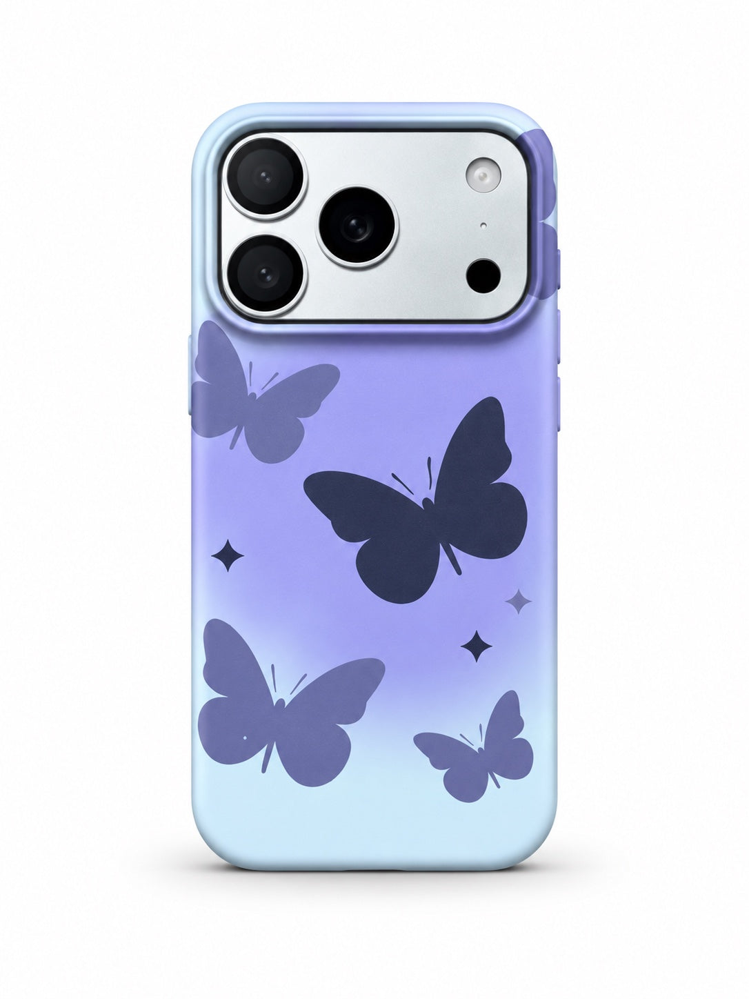 Purple Butterfly Gradient printed ladies case for iPhone 17 Pro