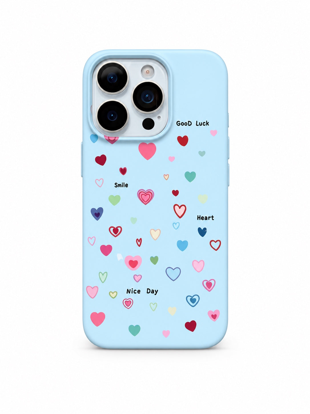Colorful Heart Confetti printed ladies phone case for iPhone 16 Pro Max