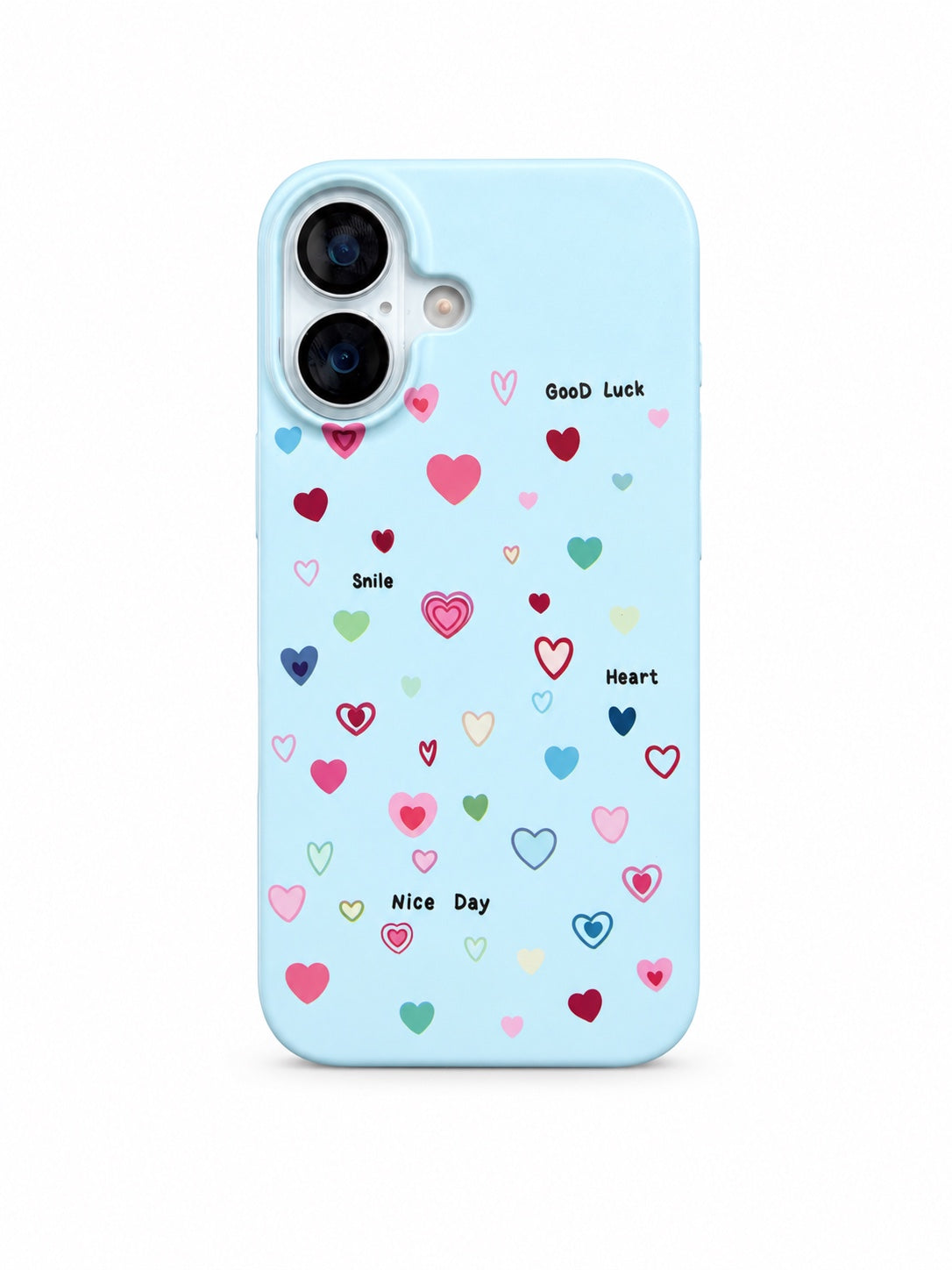 Colorful Heart Confetti printed ladies phone case for iPhone 17