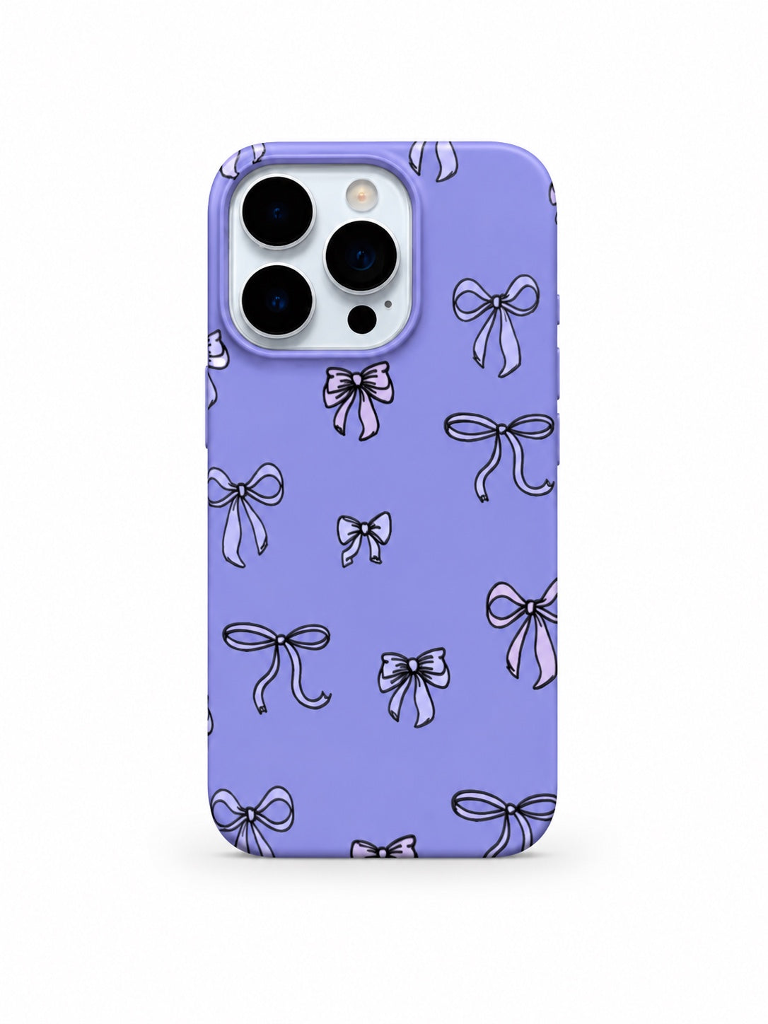 Lavender Bow Print printed ladies phone case for iPhone 16 Pro Max