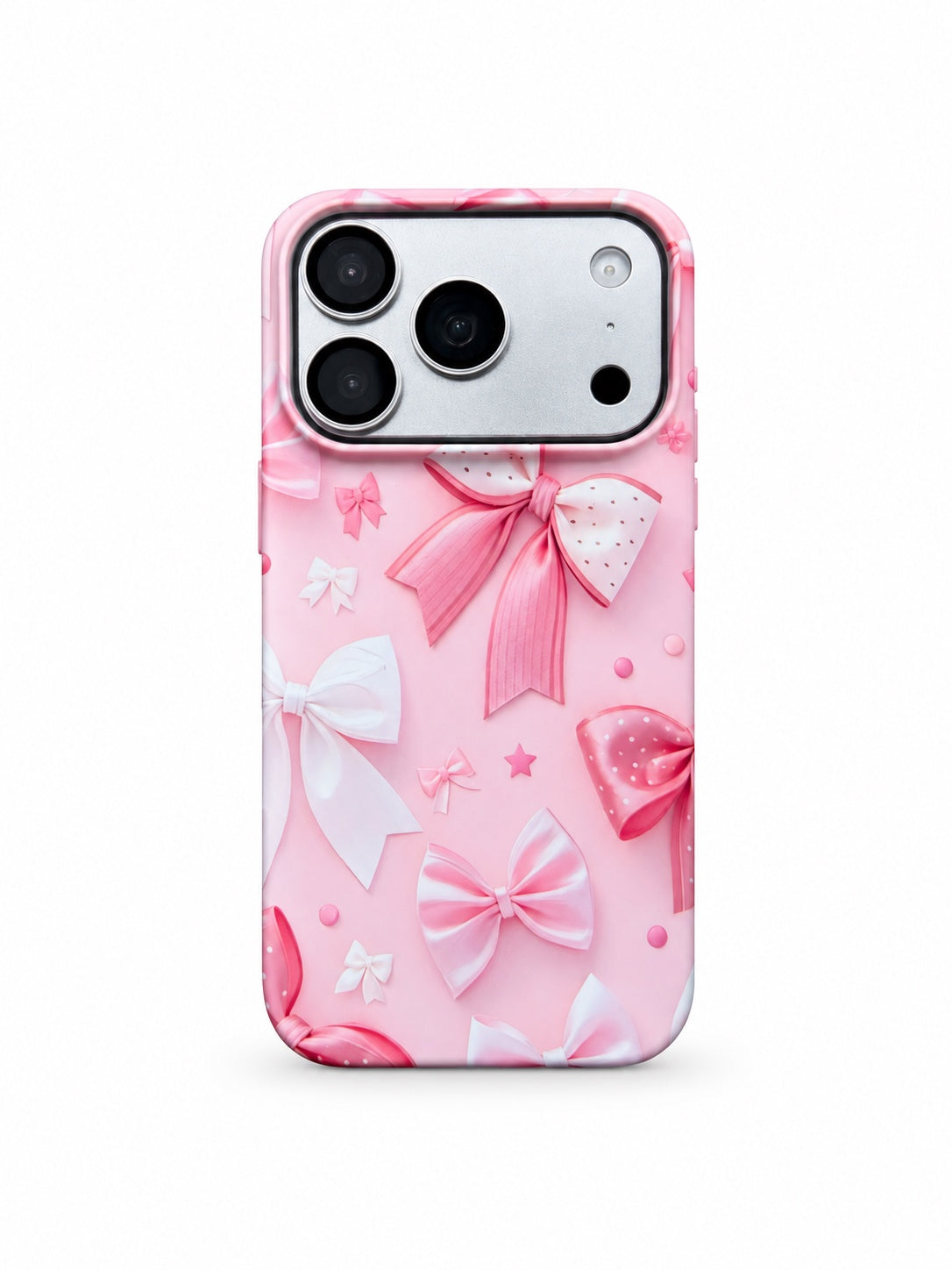 Pink Satin Bow printed ladies case for iPhone 17 Pro