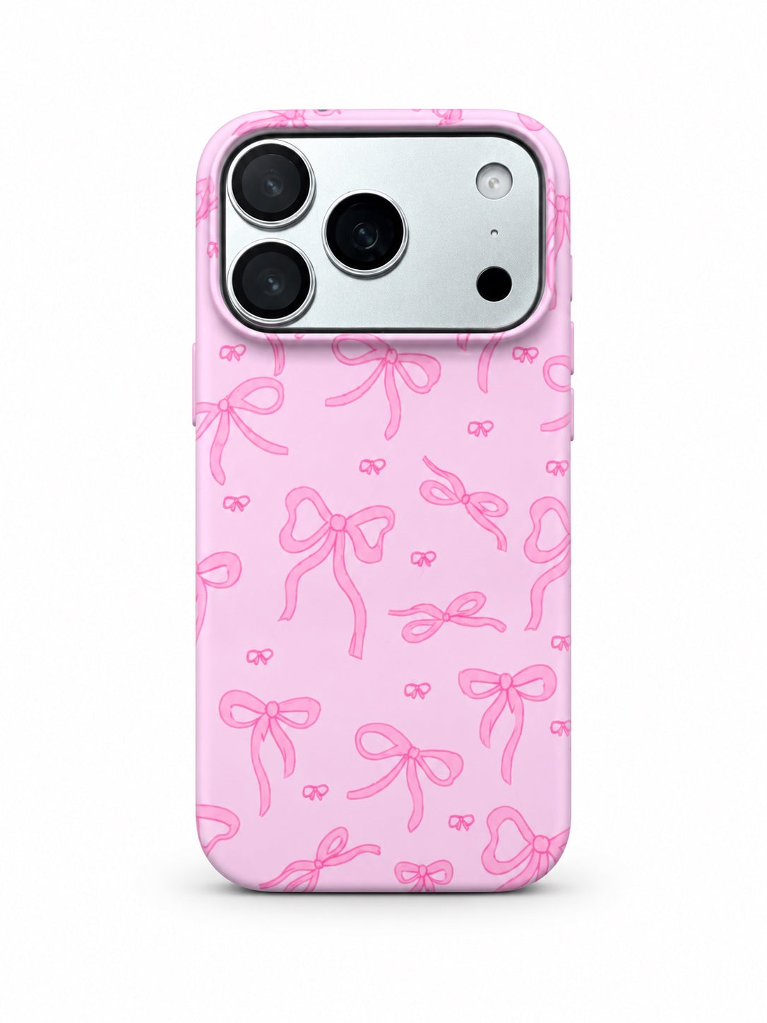 Pink Ribbon Doodle printed ladies case for iPhone 17 Pro