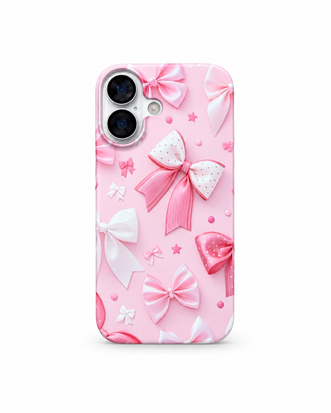 Pink Satin Bow printed ladies phone case for iPhone 17