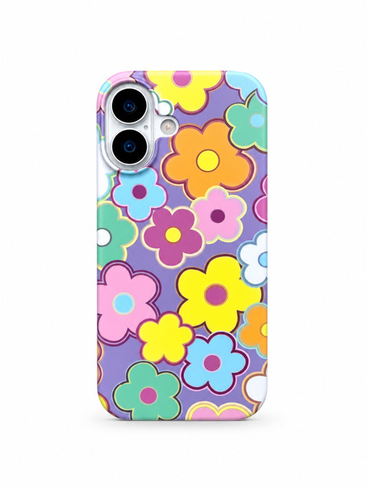Retro Pop Floral printed ladies phone case for iPhone 17