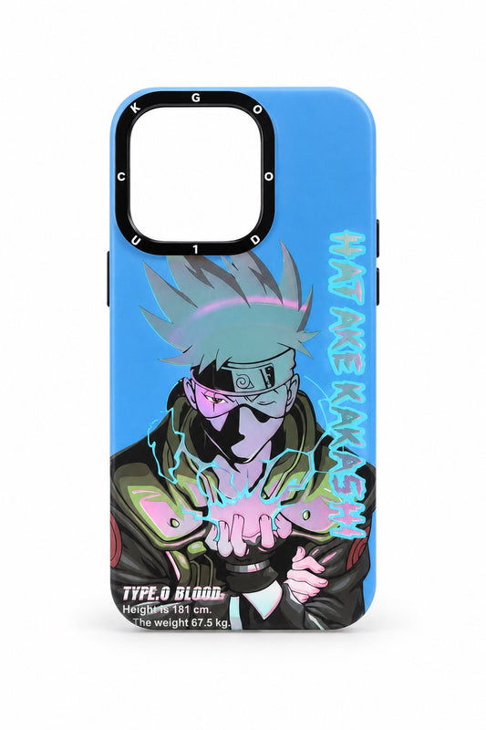 Blue Kakashi anime case for iPhone 14 Pro