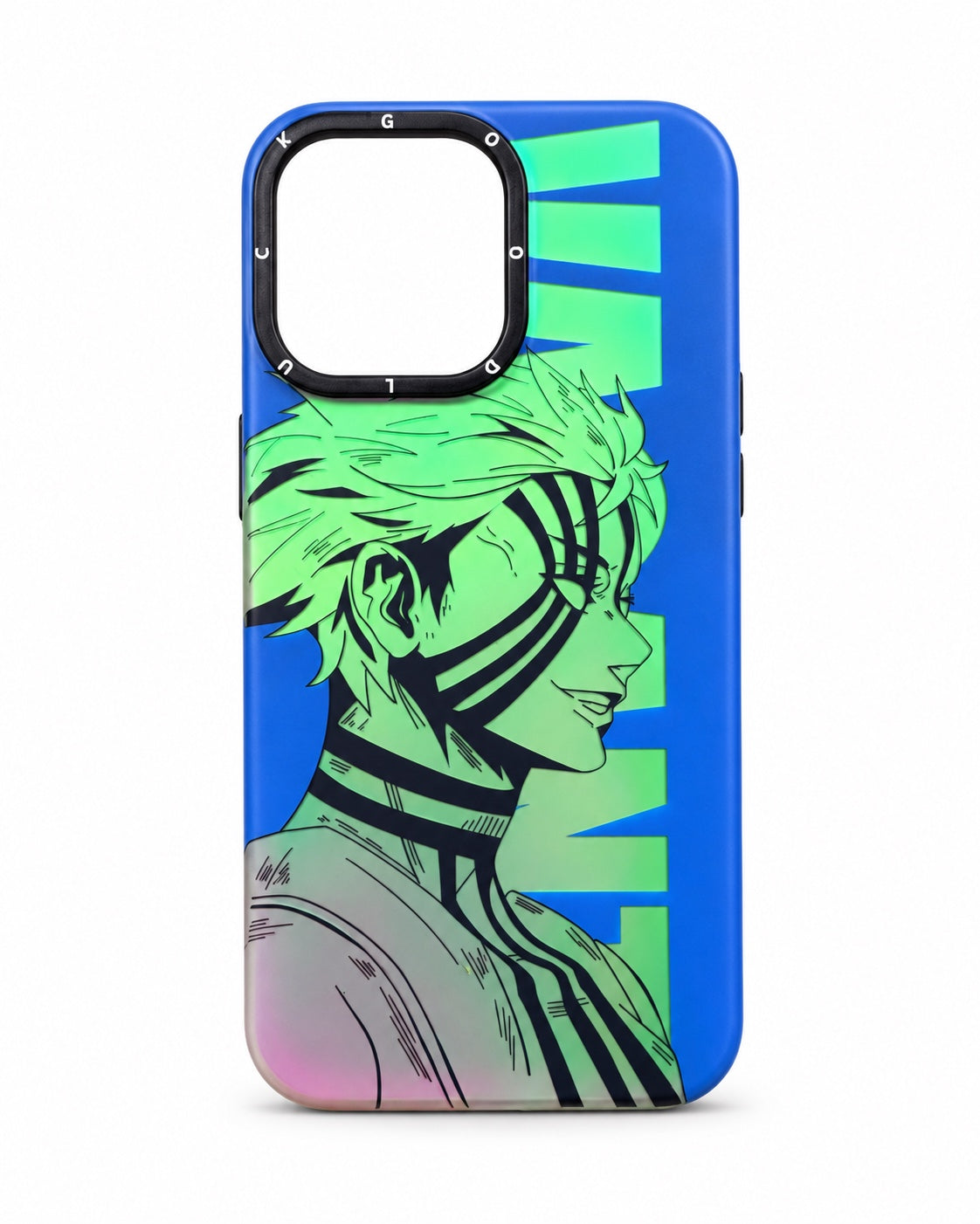 Blue anime graphic case for iPhone 14 Pro Max